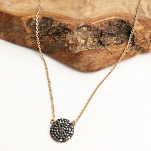 Express gold black gunmetal necklace